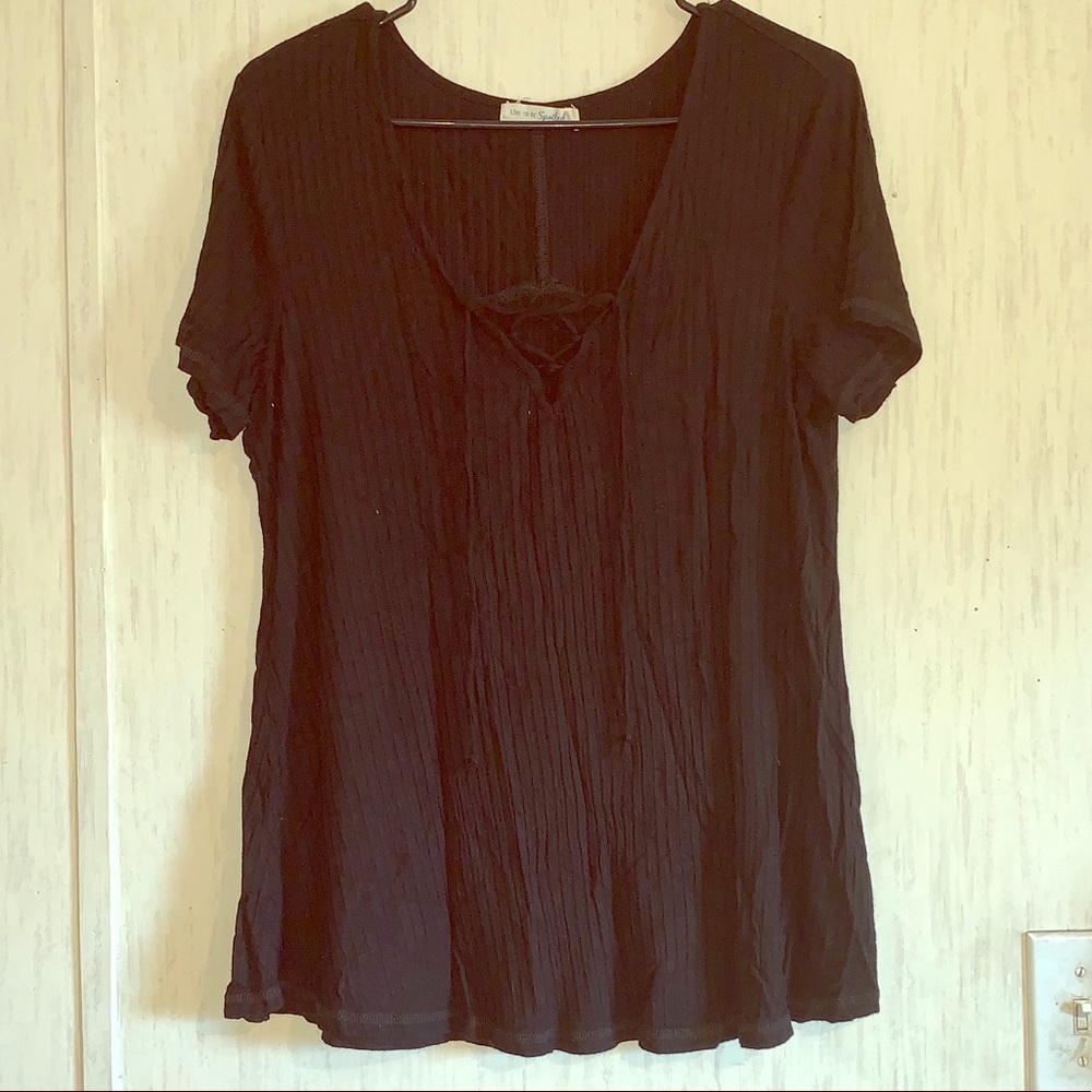 🌸2 for $10🌸 Black ribbed top